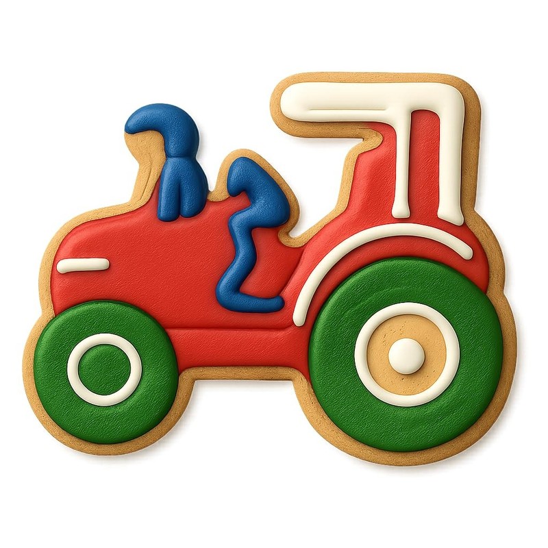 Compact Utility Tractor Cookie Cutter & Stamp, Fondant & Clay - 4x3 gallery