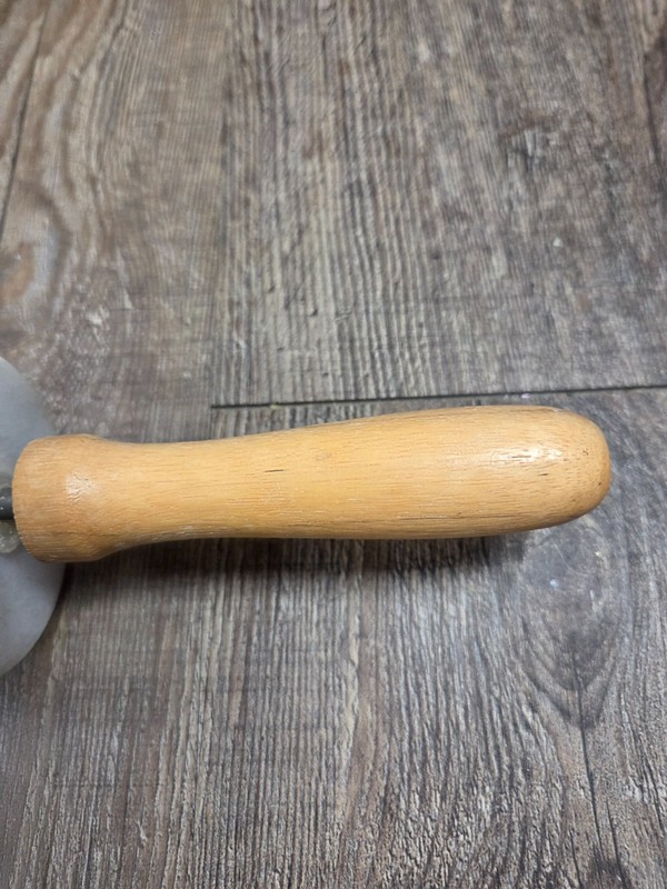 Vintage White + Gray Solid Marble Rolling Pin 10” Barrel 18” Overall gallery