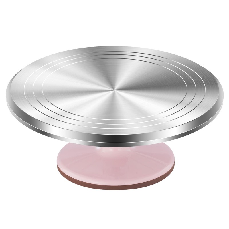 Aluminium Alloy Revolving Cake Stand 12 Inch Rotating Cake Turntable for Cake…
