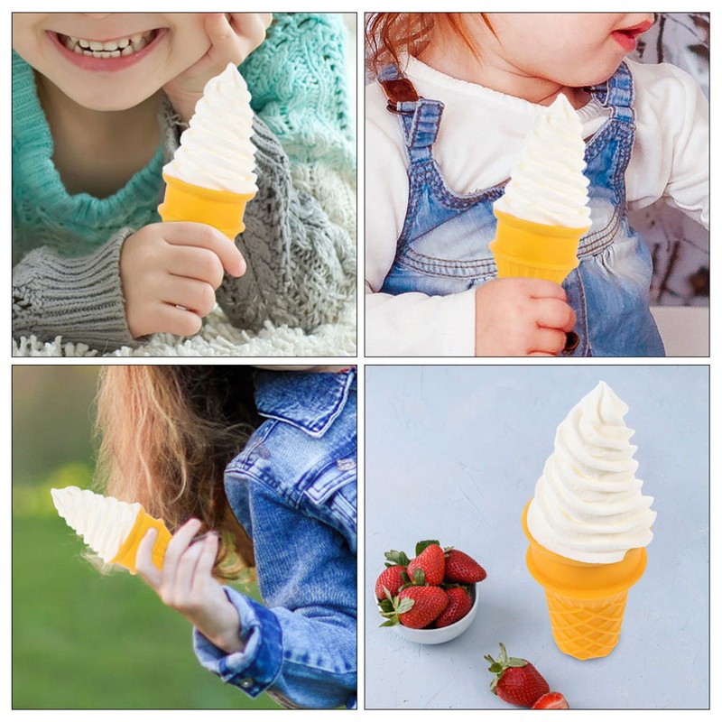 3PCS Ice Cream Model Fake Ice Cream Cone Display Props Fake Ice Cream Cone gallery