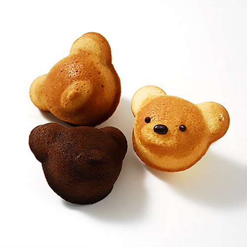 cuoca×CHIYODA metal Chiyoda bear mini 8P cake Madeleine mold Baking sheet oven gallery