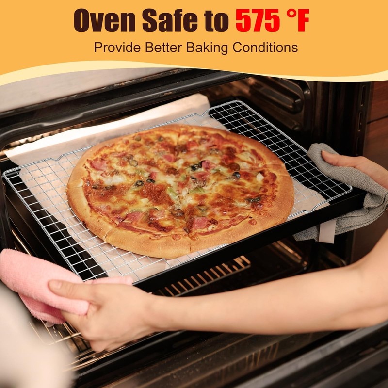 Cooling Racks for Cooking and Baking – 2 PCS 10" x 16" Heavy Duty 304 Stai gallery