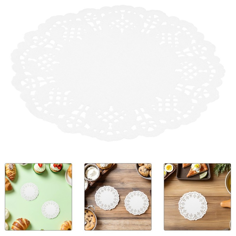 600 Pcs Paper Doilies for Tables Round Cake Sheets Liners Desserts gallery