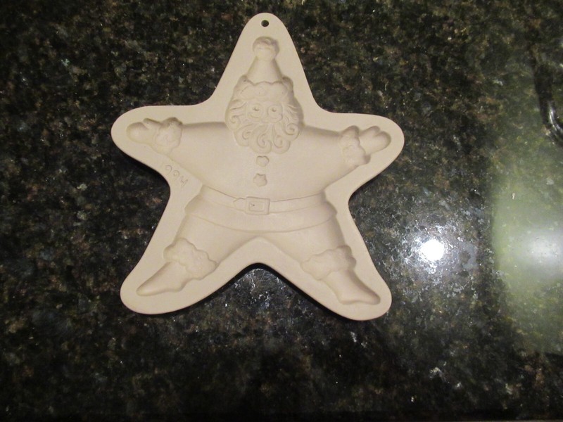Vtg 1994 Brown Bag Cookie Art Santa Star Mold FREE SHIPPING Used Once