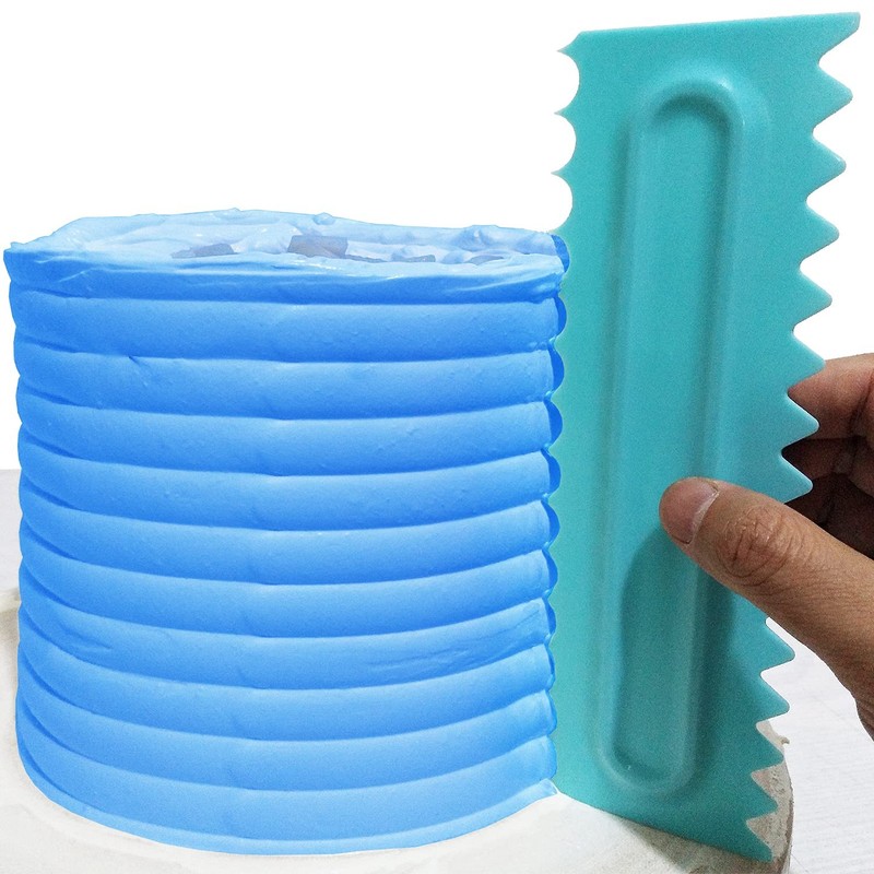 Cake Scraper set of 8 Pack Cake Edge Tools Decorating Icing Smoother Comb,Pla... gallery