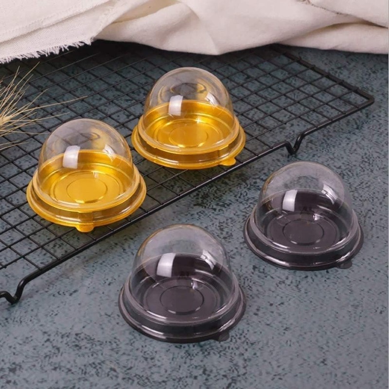 25pcs Clear Plastic Mini Cupcake & Dessert Containers, Dome, Eco-Friendly gallery