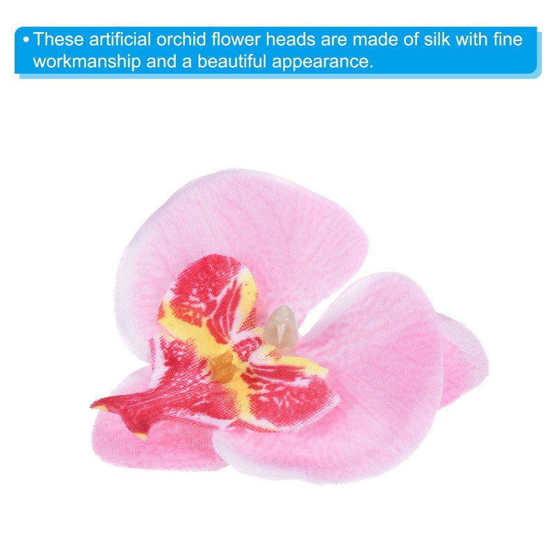 20Pcs 2.8" Artificial Silk Butterfly Orchid Flower Heads for DIY, Pink gallery