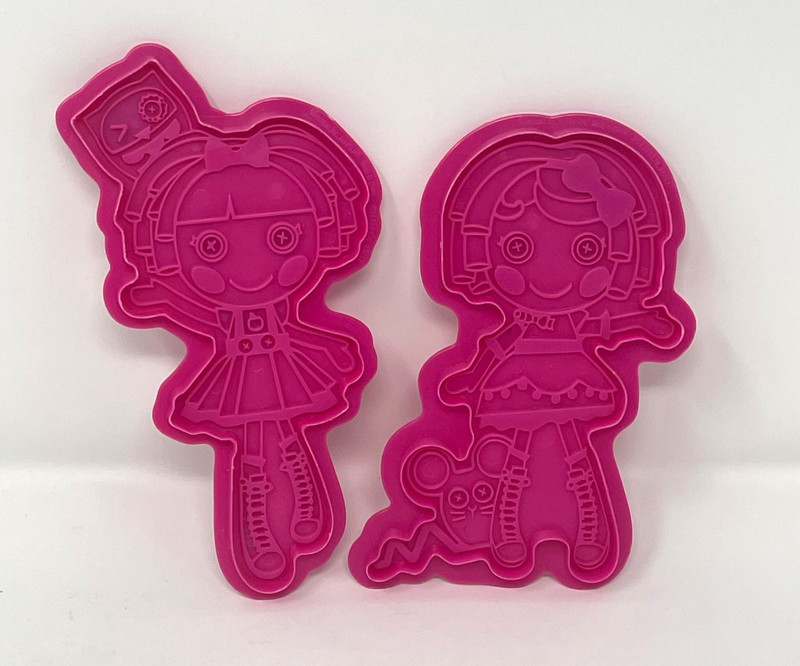 Lalaloopsy Cookie Cutters Set 2 Cake Toppers Pink MGA Sew Cute 6" Y2K Decor Toy gallery