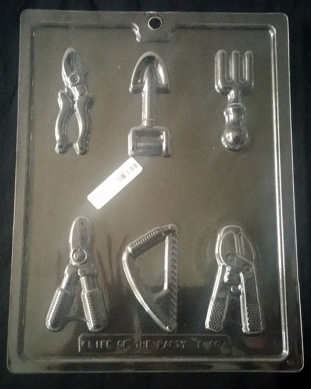 Jobs Small Garden Tools Father's Day Chocolate Plastic Candy Soap Mold LOP F-90 gallery