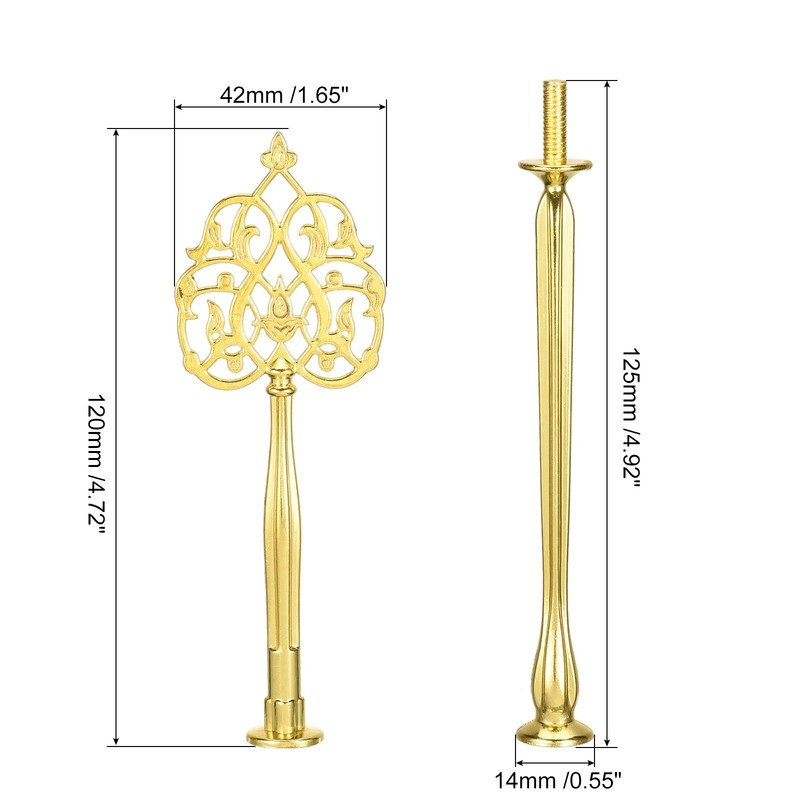 2 Set Cake Tray Stand Handle Plate Hardware Fitting 3-Tiers New Crown Gold gallery