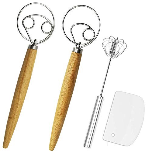 ​Listenman Danish Dough Whisk Bread Mixer & Egg Whisk Kits, 2 Pack Premium gallery