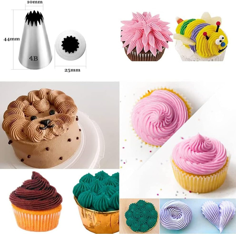 Large Piping Tips for Rose Flower Macaron Meringue Cookie Deviled Eggs Cake Cupc gallery