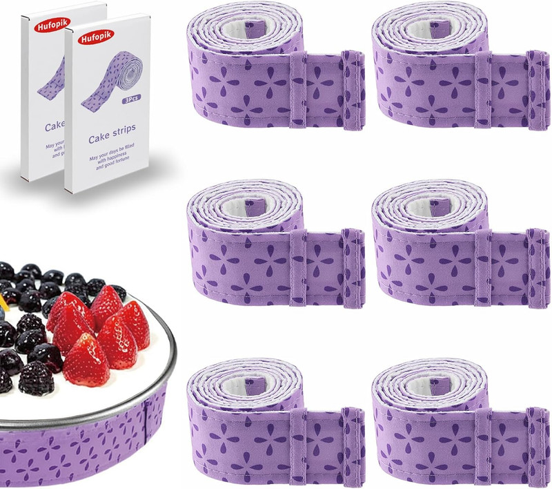 3-Piece Cake Strips for Even Baking, Baking Strips for Cake Pans, Baking Supplie gallery