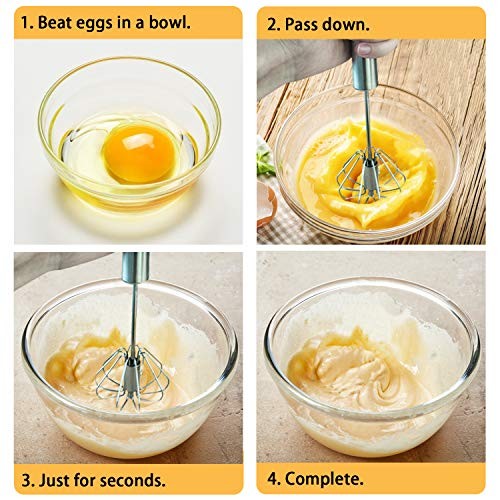 ​Listenman Danish Dough Whisk Bread Mixer & Egg Whisk Kits, 2 Pack Premium gallery