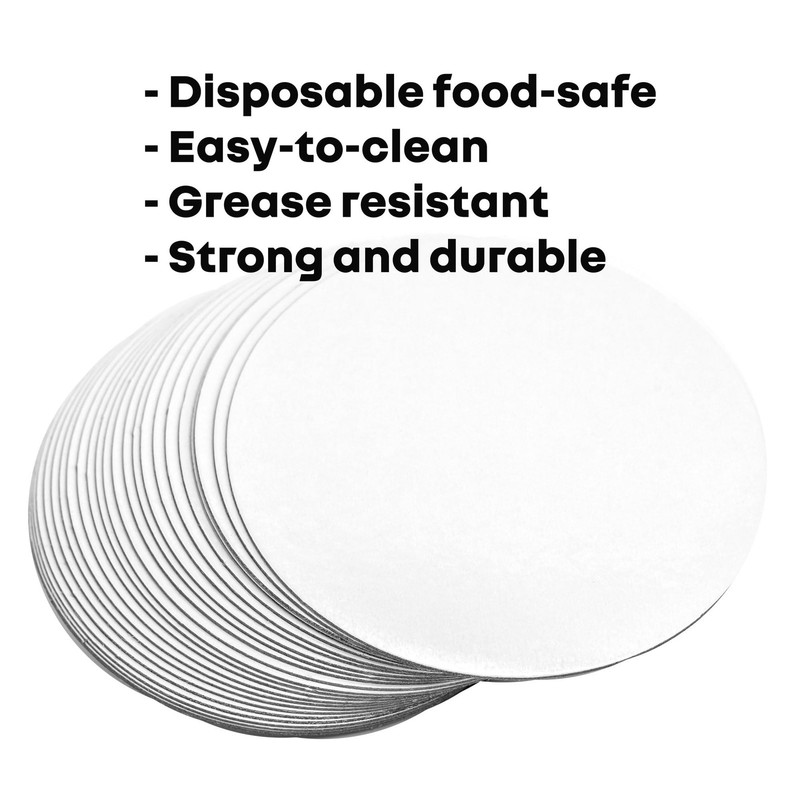 8 White Round Cakeboard 25 PCS 2mm Thick Base Cardboard Circle Disposable gallery