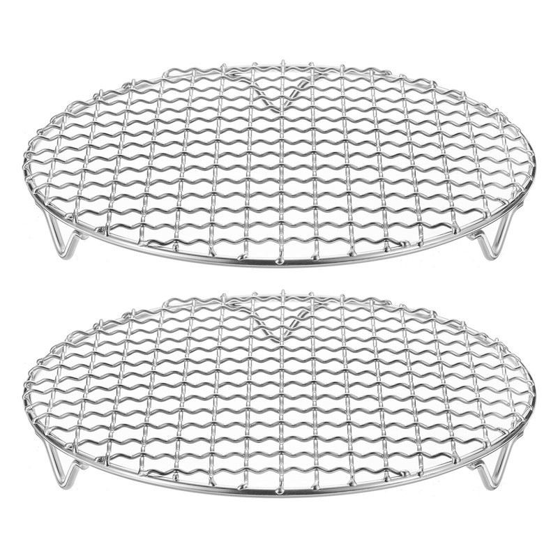 2pcs Cooling Grills, 8.3″ Round Cooking Grill [Silver]