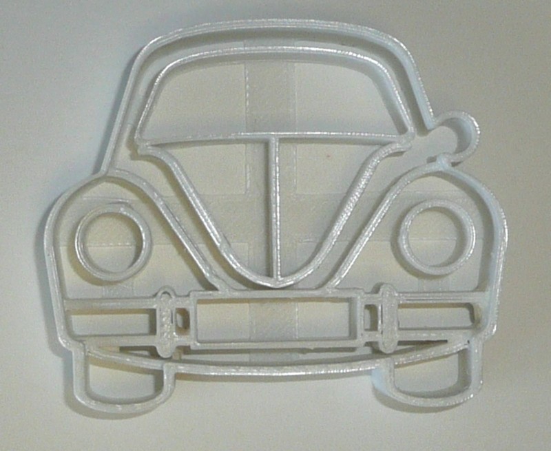 VW BEETLE BUG CAR FRONT VIEW HIPPIES LOVEBUG VEHICLE COOKIE CUTTER USA PR2160
