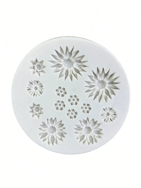 1 PC Daisy Silicone Mold Bouquet Polymer Clay Pattern Suitable for Soft Candy Cr