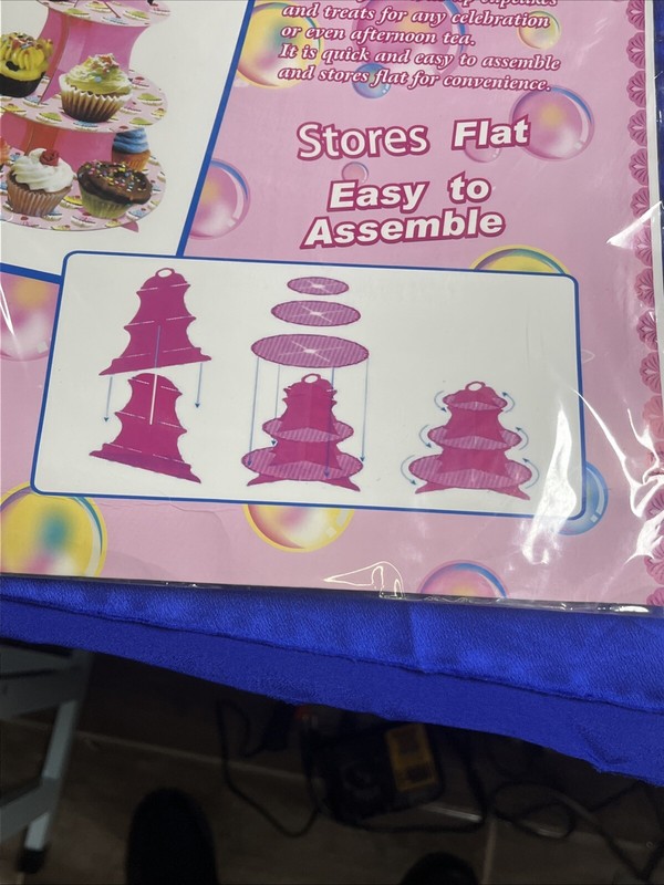 3 Tier Cupcake Stand Wire for Birthday Party Easter Holiday Display Holds 1 3 gallery