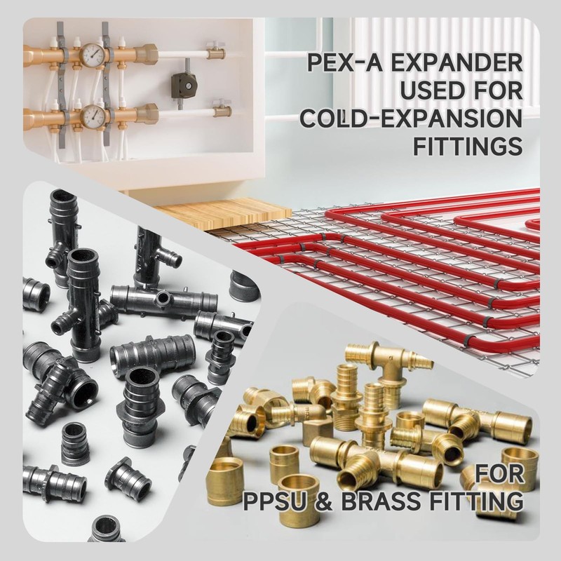 Zuver Pex Tube Expansion Tool Kit - Manual Expander 4 Heads - Meets Astm F1960 gallery