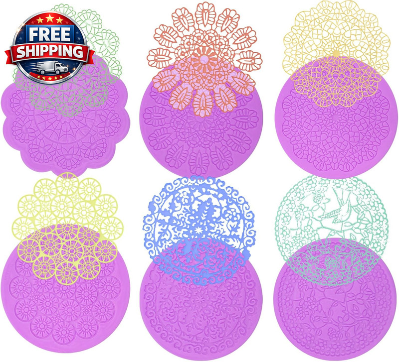 Lace Cake Silicone Molds Lace Molds for Cake Decorating Lace Mold Mat for Cupcak