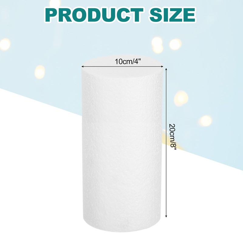 Round Foam Cake Dummy, 4"x 8" White Fake Cake Circles Dummies gallery