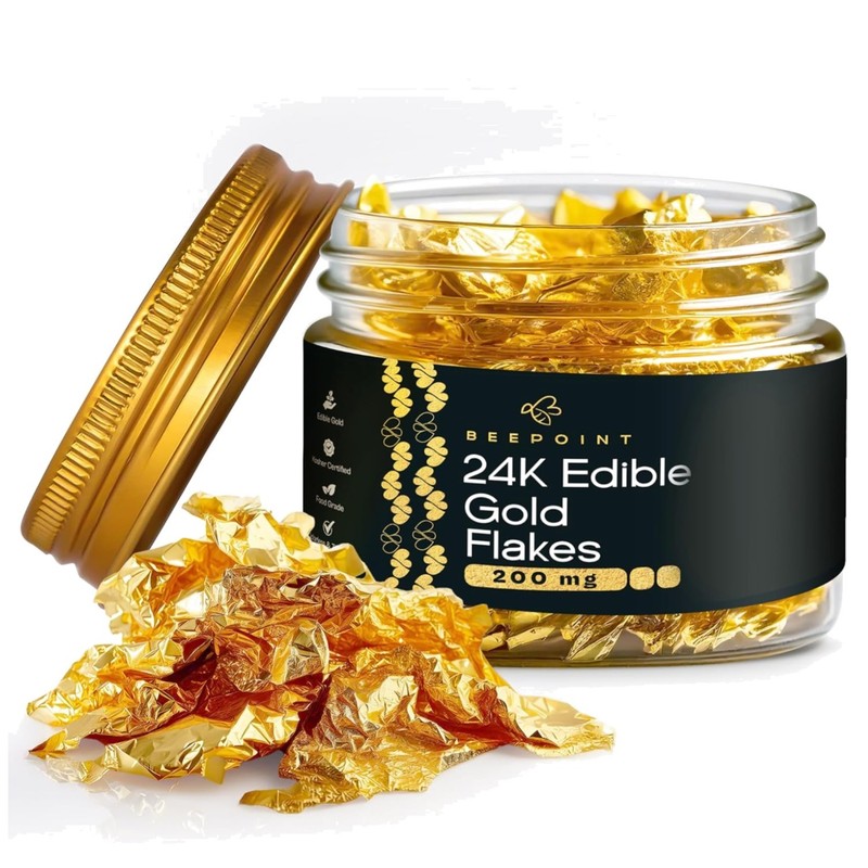 Luxurious 24K Edible Gold Flakes – Cake & Cupcakes