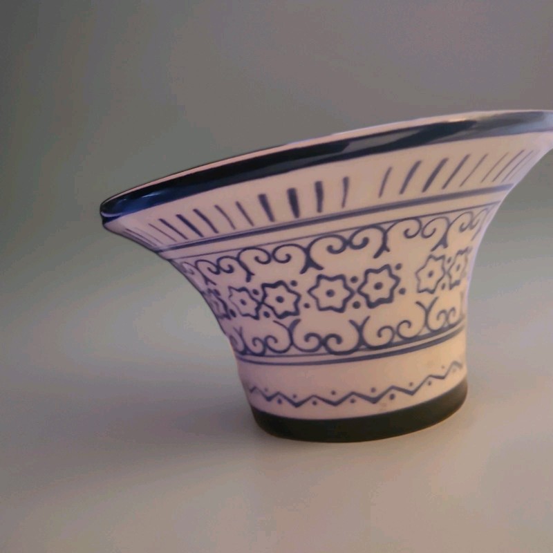 Meritage 1 Piece Stoneware Cake Plate Floral Cottage Handpainted EUC gallery