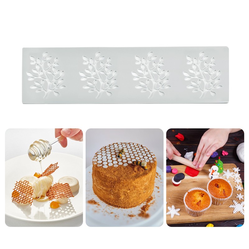 Hollow Leaf Silicone Mould Candy Mould 3D Hollow Flower 240*80*3mm gallery
