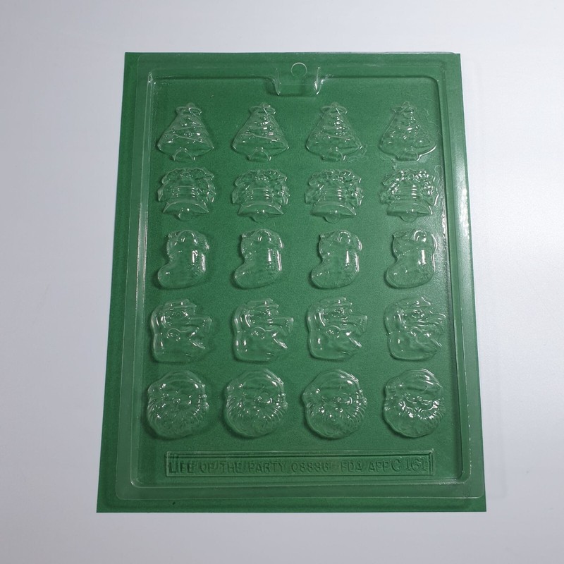 Vintage Candy Mold Christmas Mini 1.5 Inch Holiday Polymer Clay Fondant Treat