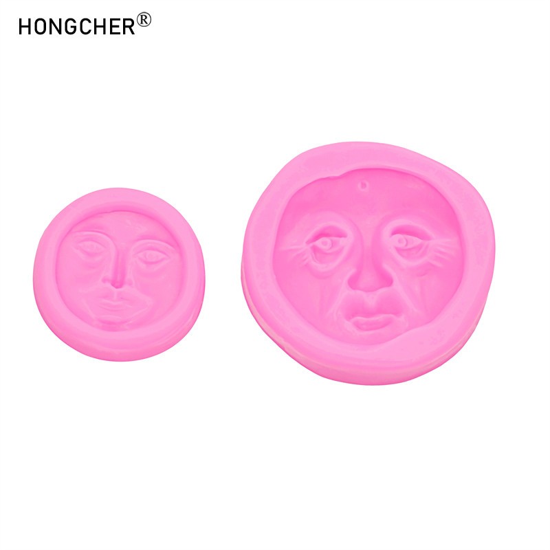 2pcs human face diy creative handmade chocolate flip candy cake baking silicone