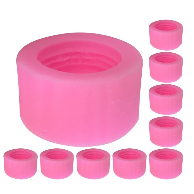 10Pcs Flexible Pink Silicone Macaron Moulds for Baking Chocolate Decorating gallery