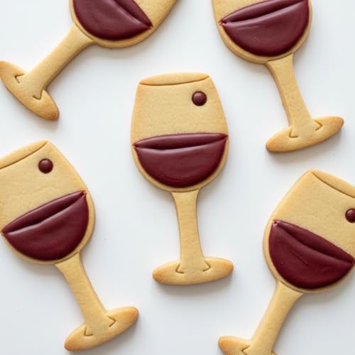 Set of 2 Wine Glass and Bottle Cookie Cutters – Wine Lover Fondant Cutters gallery