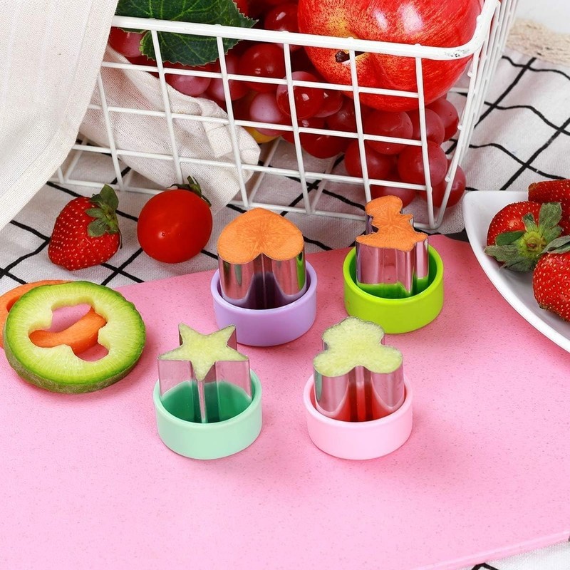 Vegetable Cutter Shapes Set 8 Pack – 1.5" Stainless Steel Mini Cookie & Fruit gallery