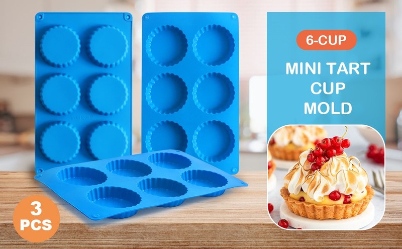 3pcs Peanut Butter Cup Mold, Silicone Mini Tart Pan for Bite Size Fat Bombs, gallery