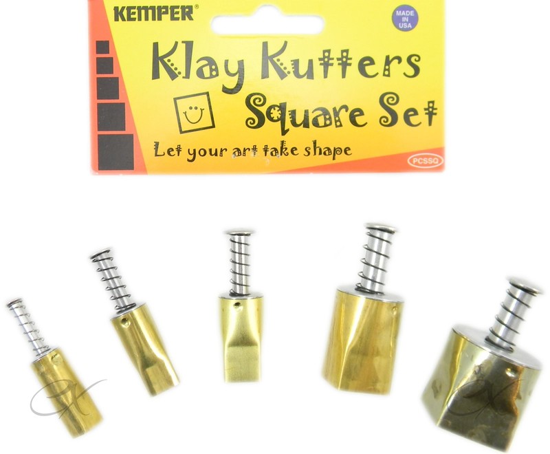 Clay Pattern Cutters -5 Pc Square Set by