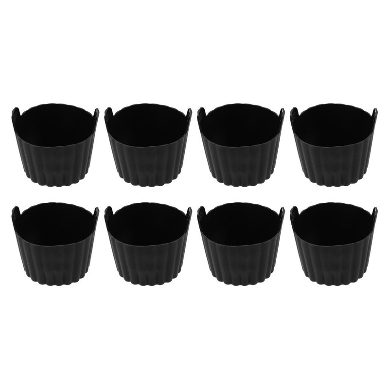 8 Pcs Silicone Baking Cups Muffin Liners Reusable For Steaming And Baking gallery