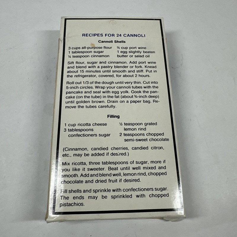 Vintage Cannoli Forms Made In Hong Kong "Cookin' The American Way" Unused In Box gallery