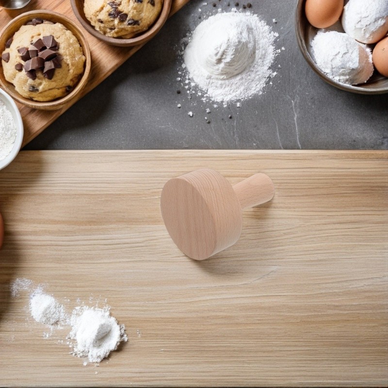 Wooden Tart Tamper: Pie Pastry Dough Tamper - Wooden Pastry Dough Shaper For gallery