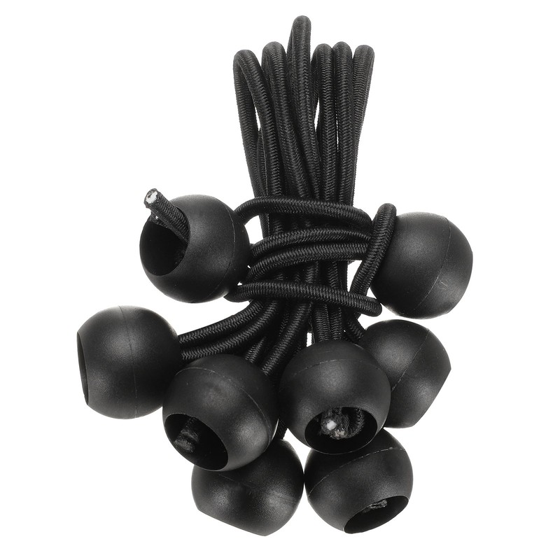 10Pcs Ball Bungee Cords 4″ Heavy Duty Bungee Cord Balls for Tent Holding, Black