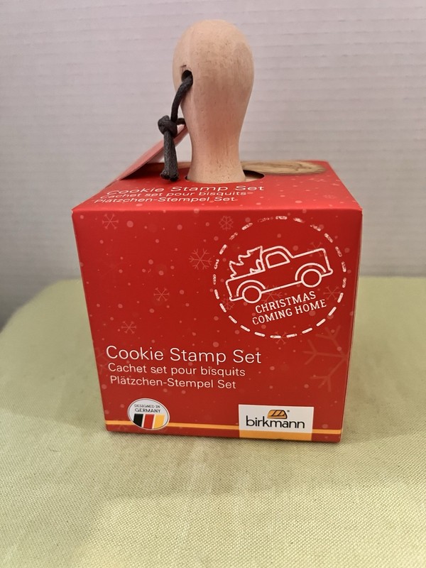 BIRKMANN German Wood Silicone CHRISTMAS COOKIE STAMPER Set Santa Tree Truck gallery