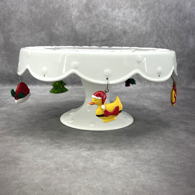 Whimsy Quacker Factory Celebrate Every Day Cake Plate Seasonal Holiday Charms