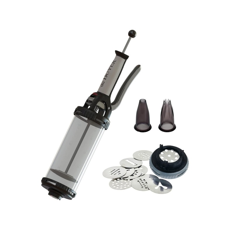 de Buyer LE TUBE Pastry Press – Includes 13 Cookie Discs & Two Tips – Easy to…