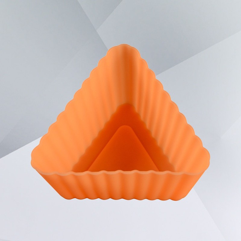 Flexible Orange Silicone Baking Molds Non Stick Oven Safe for Cupcake Muffin gallery