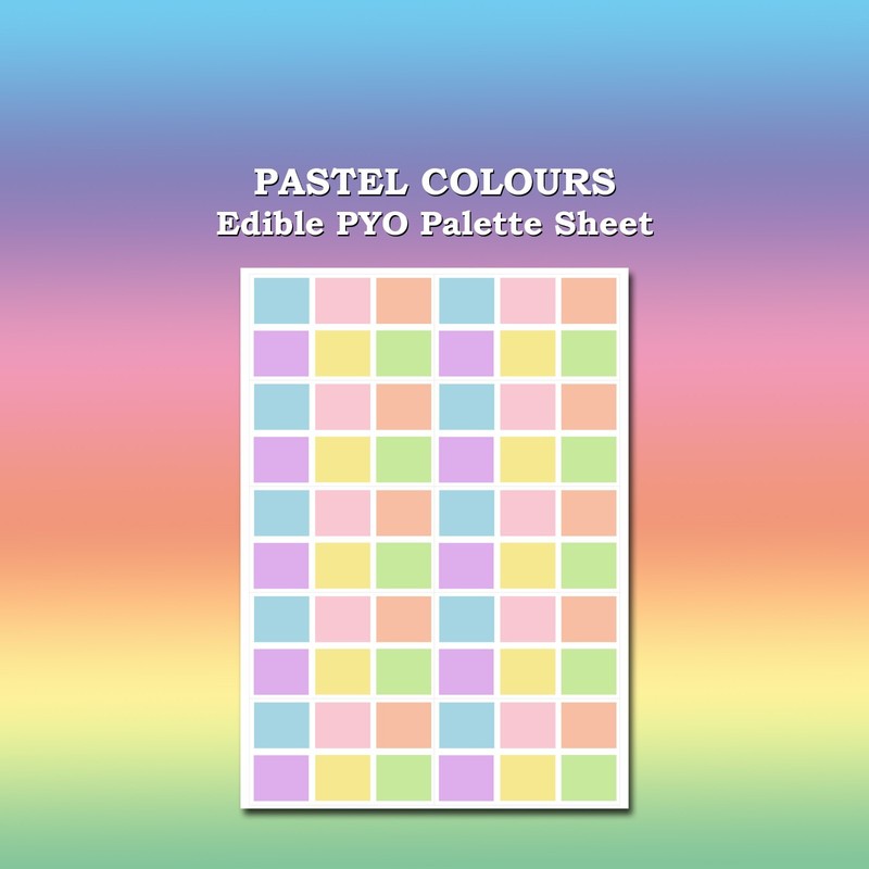 Paint Your Own PYO Pastel Edible Paint Palettes for Cookies – 10 Palettes Uncut