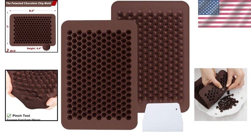 2-Pack Silicone Mini Candy Molds - 202 Cavities for Gourmet Chocolates & Gummies gallery