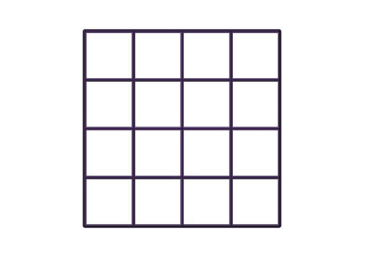 2.25″ Squares x 16 Multi Cookie Cutter (9.3”x9.3”)