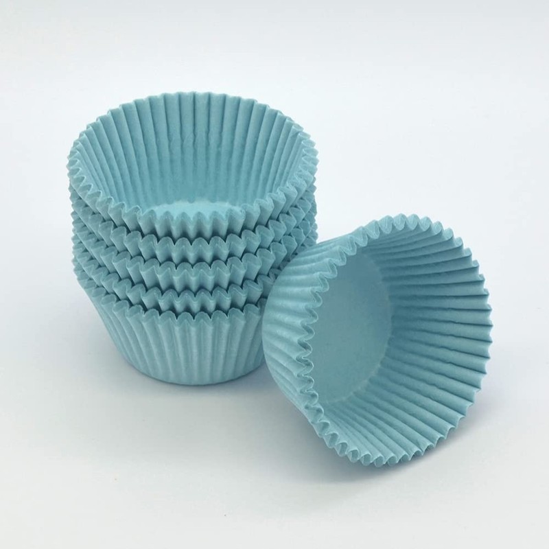 Blue Cupcake Liners Greaseproof Paper Standard Baking Cups for Party and More... gallery