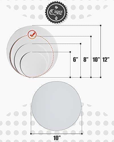 40-Pack 10" Round Cake Boards - White Food-Grade Cardboard Plates, Strong & Dura gallery