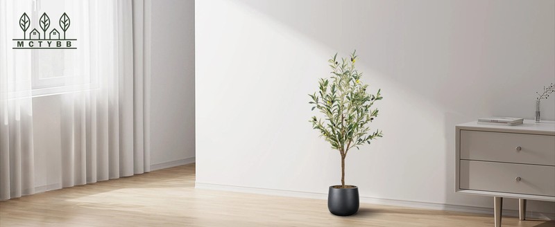 Artificial Fake Olive Tree 5FT Tall 1Pa Faux Silk Olive Tree for Home gallery